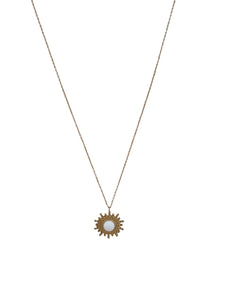 Colar Aço Dourado Pendente
