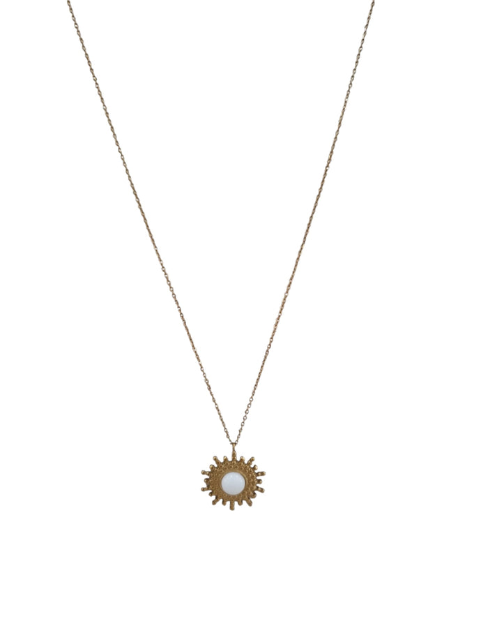 Colar Aço Dourado Pendente