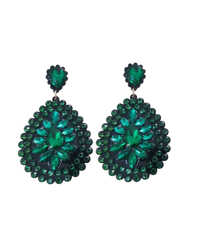 Brincos Cristais Verdes