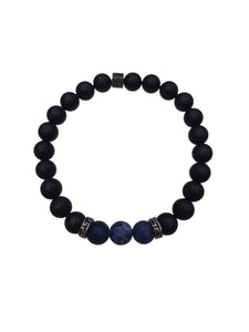 Pulseira Elástica Pedras Ágata/Sodalite L