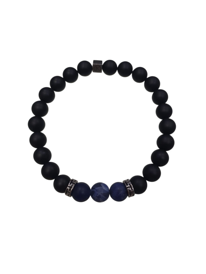 Pulseira Elástica Pedras Ágata/Sodalite L
