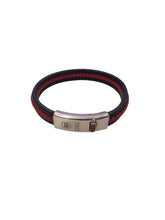 Carregar imagem no visualizador da galeria, Pulseira Pele Entrançada Preto e Encarnado