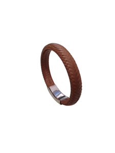 Pulseira Pele Entrançada Camel