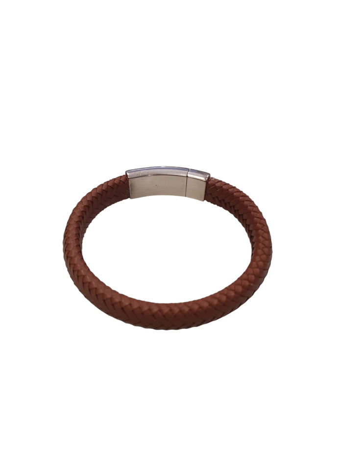 Pulseira Pele Entrançada Camel